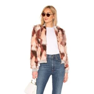 Chaser Pink and Brown Teddy Jacket